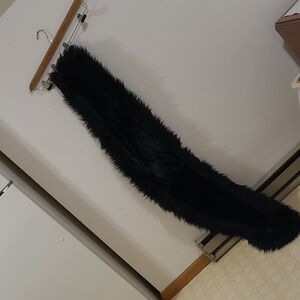 Luxurious Black Faux Fur Wrap